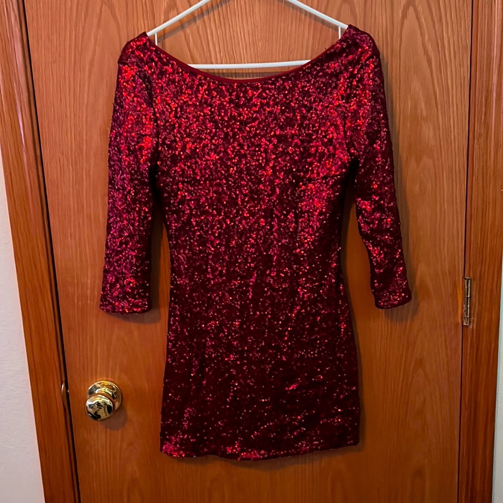 Red medium sequin dress